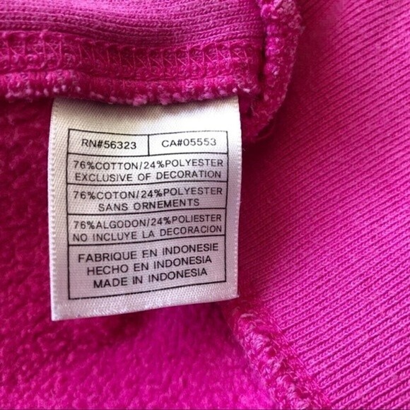NIKE Y2K Hoodie Sweatshirt Barbiecore retro pink logo spell front half zip M - Picture 12 of 13
